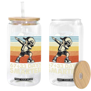 100 Days Smarter Glass Can Funny 67 33 Six Seven Math Teacher Kids 100th Day TS10 Print Your Wear