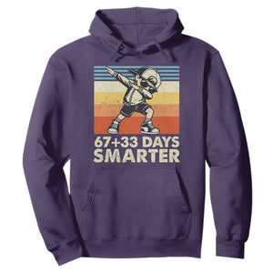 100 Days Smarter Hoodie Funny 67 33 Six Seven Math Teacher Kids 100th Day TS10 Purple Print Your Wear