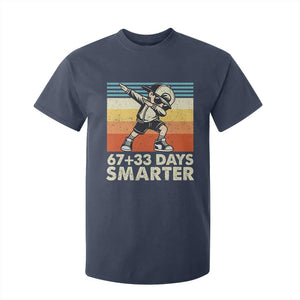 100 Days Smarter T Shirt For Kid Funny 67 33 Six Seven Math Teacher Kids 100th Day TS10 Navy Print Your Wear
