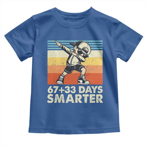 100 Days Smarter Toddler T Shirt Funny 67 33 Six Seven Math Teacher Kids 100th Day TS10 Royal Blue Print Your Wear