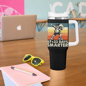 100 Days Smarter Tumbler With Handle Funny 67 33 Six Seven Math Teacher Kids 100th Day TS10 Print Your Wear
