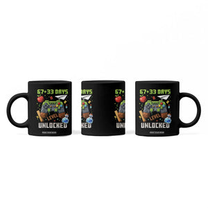 67 33 100 Days Level Unlocked Coffee Mug Gaming 100th Day of School Boys Kid TS10 Print Your Wear