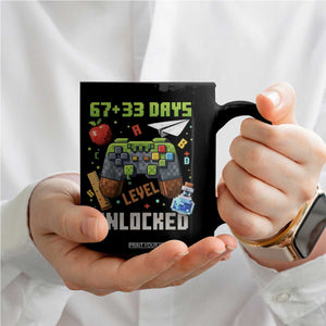 67 33 100 Days Level Unlocked Coffee Mug Gaming 100th Day of School Boys Kid TS10 Print Your Wear