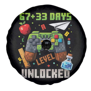 67 33 100 Days Level Unlocked Spare Tire Cover Gaming 100th Day of School Boys Kid TS10 Print Your Wear