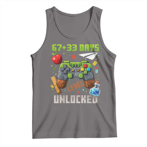 67 33 100 Days Level Unlocked Tank Top Gaming 100th Day of School Boys Kid TS10 Deep Heather Print Your Wear