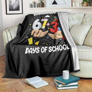 Bruh I Survived 67 33 100 Days of School Throw Blanket Six Seven Teachers Kids TS10 Print Your Wear