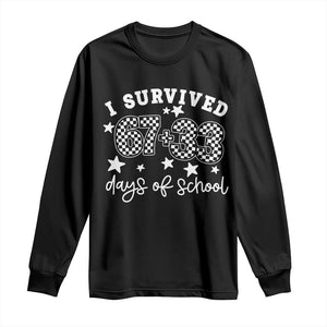 I Survived 67 33 100 Days of School Long Sleeve Shirt Funny 100th Day of School One Hundred Days TS10 Black Print Your Wear