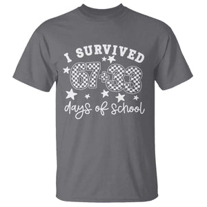 I Survived 67 33 100 Days of School T Shirt Funny 100th Day of School One Hundred Days TS10 Charcoal Print Your Wear