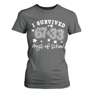 I Survived 67 33 100 Days of School T Shirt For Women Funny 100th Day of School One Hundred Days TS10 Dark Heather Print Your Wear