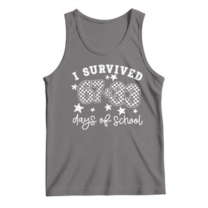 I Survived 67 33 100 Days of School Tank Top Funny 100th Day of School One Hundred Days TS10 Deep Heather Print Your Wear