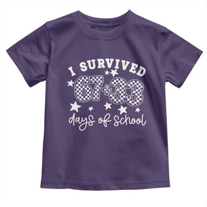 I Survived 67 33 100 Days of School Toddler T Shirt Funny 100th Day of School One Hundred Days TS10 Purple Print Your Wear