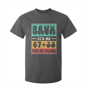 Bruh I Survived 67 33 Days of School T Shirt For Kid Retro 100th Day of School Boys Teachers Pupils TS10 Dark Heather Print Your Wear