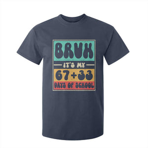 Bruh I Survived 67 33 Days of School T Shirt For Kid Retro 100th Day of School Boys Teachers Pupils TS10 Navy Print Your Wear