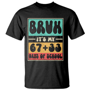Bruh I Survived 67 33 Days of School T Shirt Retro 100th Day of School Boys Teachers Pupils TS10 Black Print Your Wear