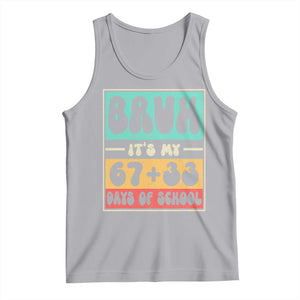Bruh I Survived 67 33 Days of School Tank Top Retro 100th Day of School Boys Teachers Pupils TS10 Athletic Heather Print Your Wear