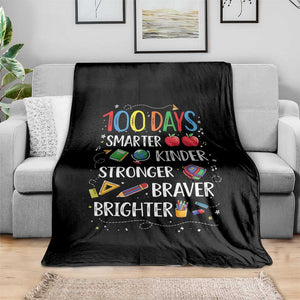 Happy 100 Days of School Throw Blanket 100th Day Kids Boys Girls Teachers Pupils TS10 Print Your Wear