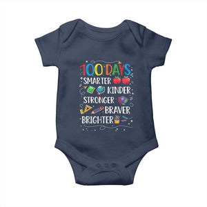 Happy 100 Days of School Baby Onesie 100th Day Kids Boys Girls Teachers Pupils TS10 Navy Print Your Wear