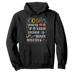 Happy 100 Days of School Hoodie 100th Day Kids Boys Girls Teachers Pupils TS10 Black Print Your Wear