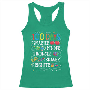 Happy 100 Days of School Racerback Tank Top 100th Day Kids Boys Girls Teachers Pupils TS10 Irish Green Print Your Wear