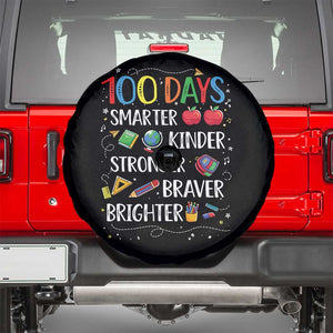 Happy 100 Days of School Spare Tire Cover 100th Day Kids Boys Girls Teachers Pupils TS10 Black Print Your Wear