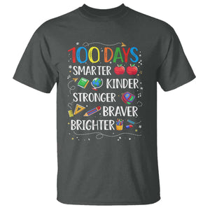Happy 100 Days of School T Shirt 100th Day Kids Boys Girls Teachers Pupils TS10 Dark Heather Print Your Wear
