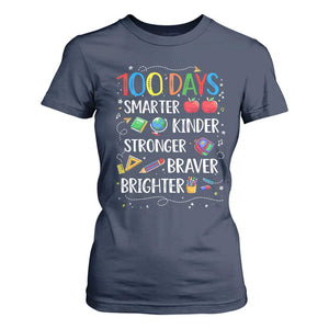 Happy 100 Days of School T Shirt For Women 100th Day Kids Boys Girls Teachers Pupils TS10 Navy Print Your Wear
