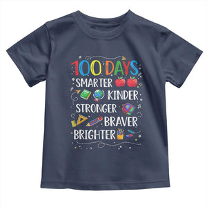 Happy 100 Days of School Toddler T Shirt 100th Day Kids Boys Girls Teachers Pupils TS10 Navy Print Your Wear