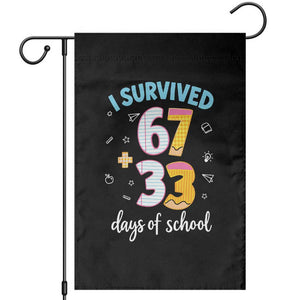 100 Days Of School 67 Funny Six Seven Meme Garden Flag TS10 Black Print Your Wear