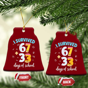 100 Days Of School 67 Funny Six Seven Meme Ceramic Ornament TS10 Print Your Wear