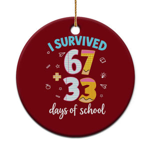 100 Days Of School 67 Funny Six Seven Meme Ceramic Ornament TS10 1pc Red Print Your Wear