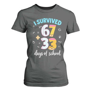 100 Days Of School 67 Funny Six Seven Meme T Shirt For Women TS10 Dark Heather Print Your Wear