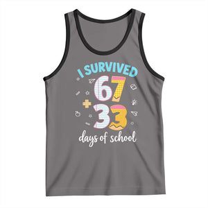 100 Days Of School 67 Funny Six Seven Meme Tank Top TS10 Deep Heather Black Print Your Wear