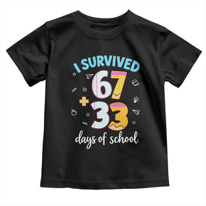 100 Days Of School 67 Funny Six Seven Meme Toddler T Shirt TS10 Black Print Your Wear
