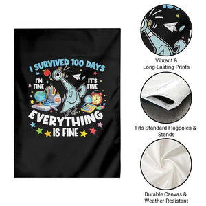I Survived 100 Days Of School Garden Flag Funny Pigeon 100th Day Teacher TS10 Print Your Wear