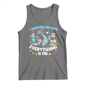 I Survived 100 Days Of School Tank Top Funny Pigeon 100th Day Teacher TS10 Black Heather Print Your Wear