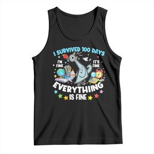 I Survived 100 Days Of School Tank Top Funny Pigeon 100th Day Teacher TS10 Black Print Your Wear