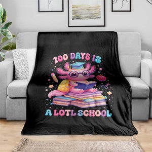 Axolotl 100 Days Of School Throw Blanket 100 Days Is Alotl School TS10 Print Your Wear