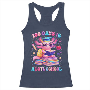 Axolotl 100 Days Of School Racerback Tank Top 100 Days Is Alotl School TS10 Navy Print Your Wear