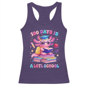 Axolotl 100 Days Of School Racerback Tank Top 100 Days Is Alotl School TS10 Purple Print Your Wear