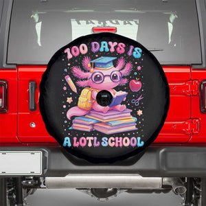 Axolotl 100 Days Of School Spare Tire Cover 100 Days Is Alotl School TS10 Black Print Your Wear