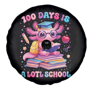 Axolotl 100 Days Of School Spare Tire Cover 100 Days Is Alotl School TS10 Print Your Wear
