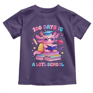 Axolotl 100 Days Of School Toddler T Shirt 100 Days Is Alotl School TS10 Purple Print Your Wear
