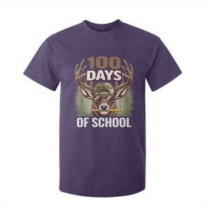Deer 100 Days Of School T Shirt For Kid Camo Bucked 100 Days Smarter TS10 Purple Print Your Wear