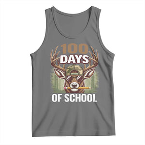 Deer 100 Days Of School Tank Top Camo Bucked 100 Days Smarter TS10 Black Heather Print Your Wear
