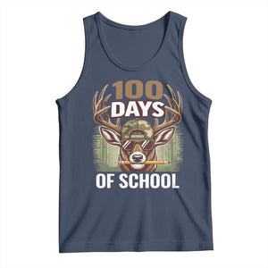 Deer 100 Days Of School Tank Top Camo Bucked 100 Days Smarter TS10 Navy Print Your Wear