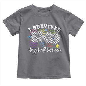 I Survived 67 33 100 Days of School Toddler T Shirt Funny 100th Day of School Flowers TS10 Charcoal Print Your Wear