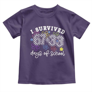 I Survived 67 33 100 Days of School Toddler T Shirt Funny 100th Day of School Flowers TS10 Purple Print Your Wear