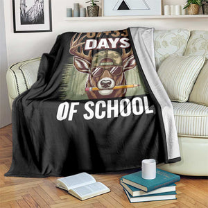 100 Days Of School Throw Blanket Funny 67 Six Seven Meme Deer School TS10 Print Your Wear