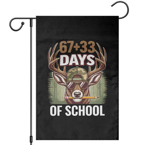 100 Days Of School Garden Flag Funny 67 Six Seven Meme Deer School TS10 Black Print Your Wear