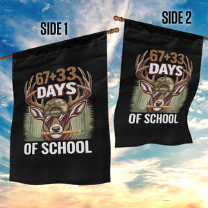 100 Days Of School Garden Flag Funny 67 Six Seven Meme Deer School TS10 Print Your Wear